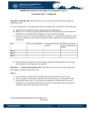 Bsbrsk Assessment Task Assignment V Docx Bsbrsk Identify