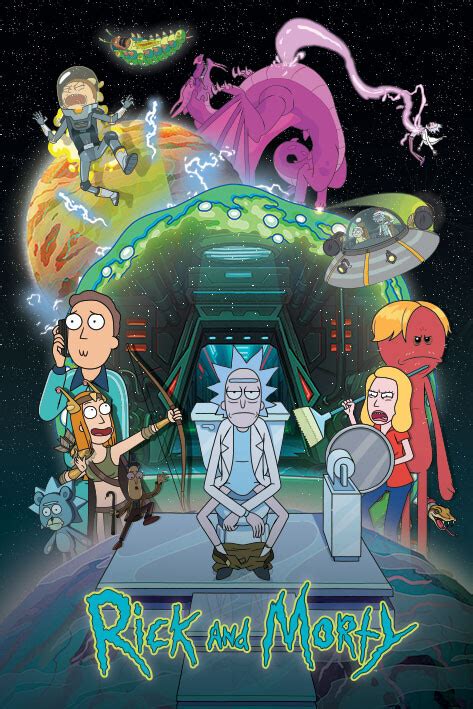 Poster Rick and Morty - Toilet Adventure | Wall Art | 3+1 FREE | UKposters