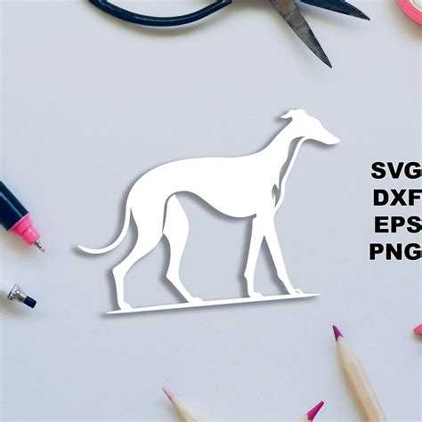 Greyhound Svg Cut Files Svg Dxf Png Eps Silhouette And Cricut Digital