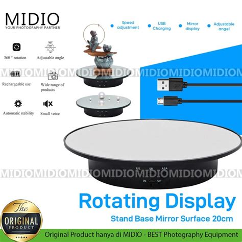 Jual Midio Alas Putar Rotating Display Fotografi Stand Base Mirror