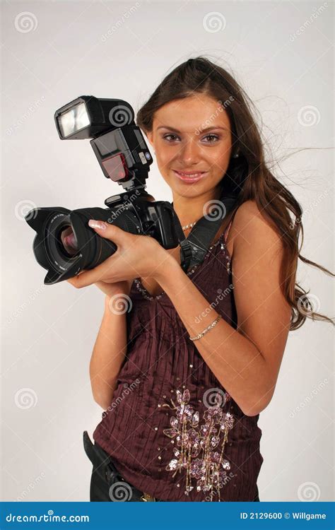 Girl Photographer Stock Photo Image Of Professional 2129600