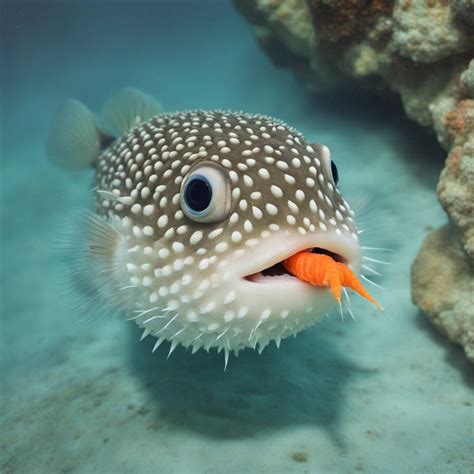 DreamUp Creation: Pufferfish Eating A Carrot by WessieBoi99 on DeviantArt