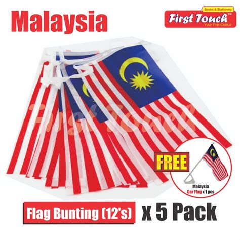 Bendera Malaysia Bunting Malaysia And All State Flag Bundle Banting Merdeka Triangle Flag Colour