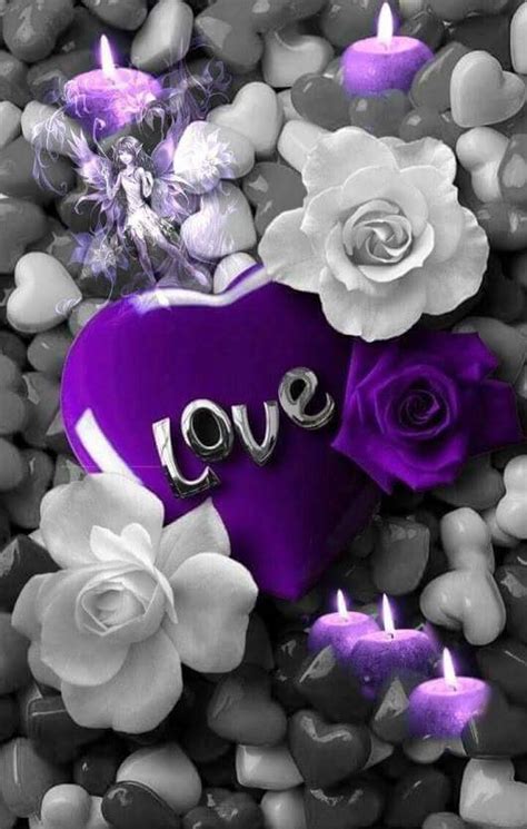 Sign In Flower Wallpaper Purple Love Love Heart Images