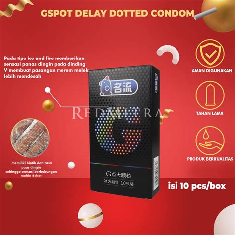 Jual Gspot Condom Hot And Delay Dotted Isi Kondom Gerigi Bikin Tahan