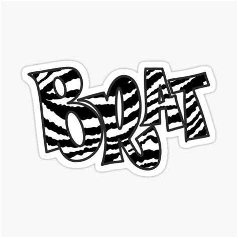 Zebra Print Brat Y2k Sticker Sticker For Sale By Morganleahh Redbubble