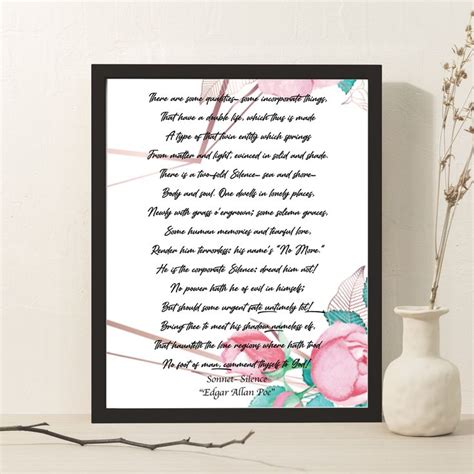 Poem Printable Edgar Allan Poe Sonnet Silence Poetry Quotes