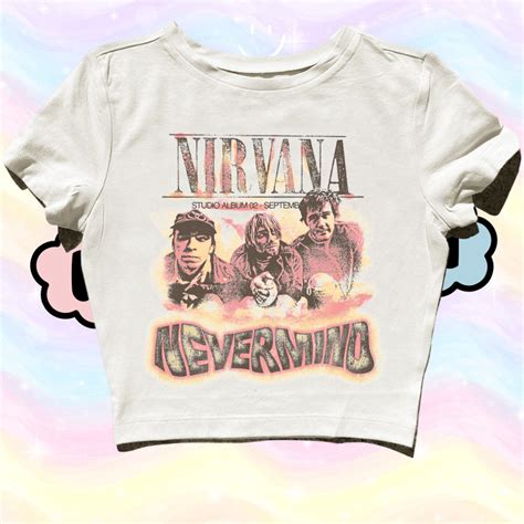 Jual STARPERSON CROP TOP NIRVANA VINTAGE NEVERMIND GRUNGE Y2K