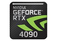 nVidia GeForce RTX 4090 1"x1" Chrome Effect Domed Case Badge / Sticker ...