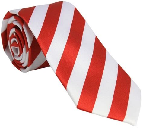 Red And White Striped Silk Tie With Free And Fast Uk Delivery