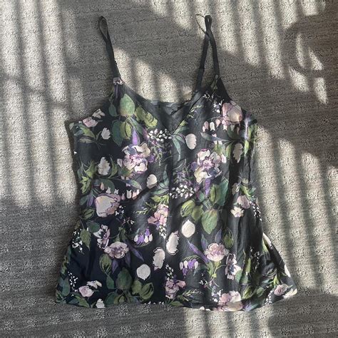 Black Lace Cami Lingerie Tank Top With Purple Pink Depop