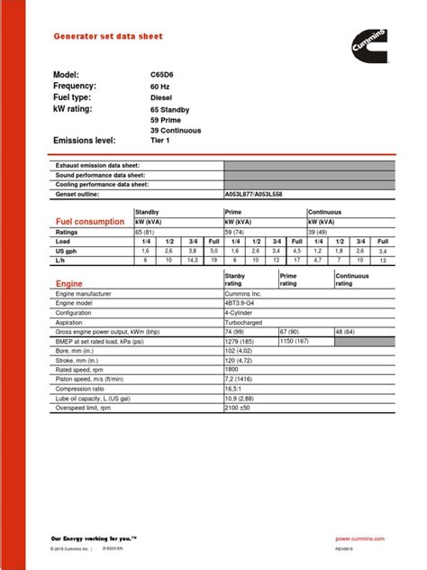 Datasheet C65D6 | PDF | Manufactured Goods | Engines