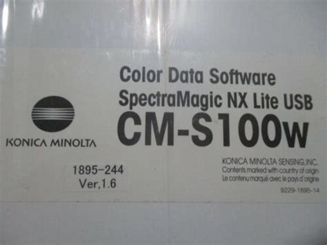 Konica Minolta Cm S W Color Data Software Spectramagic Nx