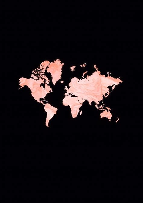 Black And Pink World Map Wallpaper