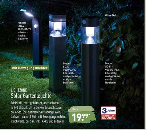 Lightzone Solar Gartenleuchte Angebot Bei Aldi Nord Prospekte De