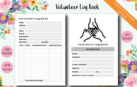 Volunteer Log Book Kdp Interior Graphic By Kdp Supervise Creative Fabrica