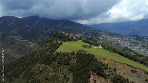 Vidéo Stock Tawang monastery located in tawang city of tawang district