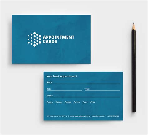 Medical Appointment Card Template Free – Mightyprintingdeals.com