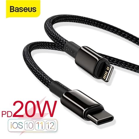 Baseus 20W USB C To Lighting Cable Fast Charge For Phone 12 Faz A Boa