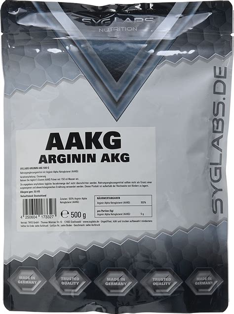 AAKG Arginin AKG Pulver 500g L Arginin Alpha Ketoglutarat 2 1 Ohne