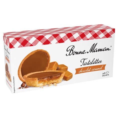 BONNE MAMAN Tartelettes chocolat caramel sachets fraîcheur 9 sachets