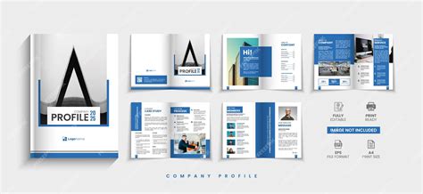 Premium Vector | Company profile cover page template design company ...