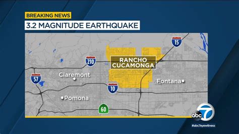 3.2 magnitude earthquake rattles Rancho Cucamonga, USGS reports - ABC7 ...