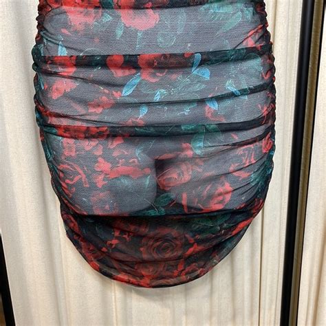 Mapale Intimates Sleepwear Nwt Mapal Sexy Sheer Rose Scrunch Lingerie Dress Size Lxl