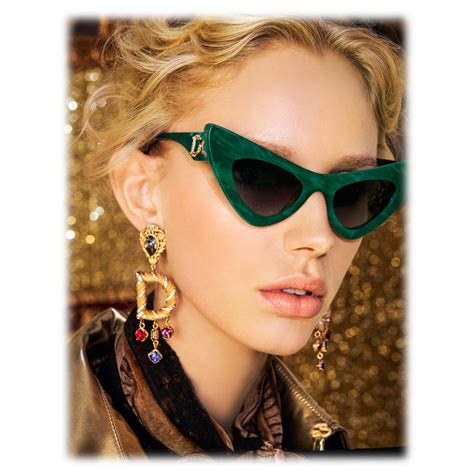 Dolce And Gabbana Devotion Sunglasses Green Dolce And Gabbana Eyewear Avvenice