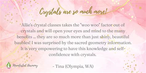 Crystal Healing Classes Manifested Harmony