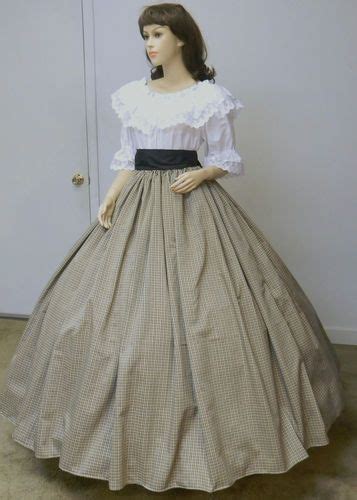 Civil War Southern Belle Pioneer Sass Dress Costume Vestidos Roupas