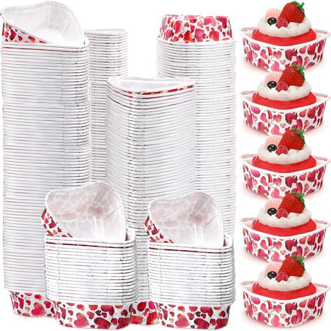 Amazon Ziliny 200 Pieces Valentine S Day Heart Shaped Cake Pans