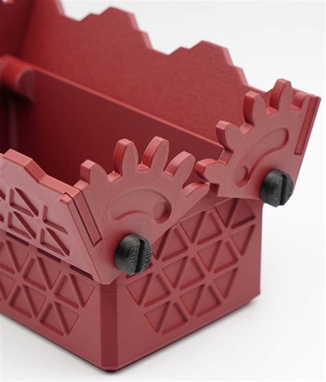 STL file Box with spur gear hinge lids (moving, hiding, mechanical)・3D