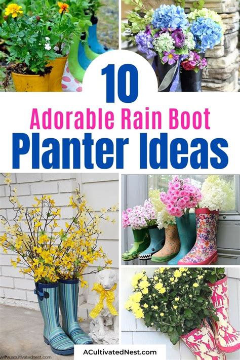 Adorable Rain Boot Planter Ideas A Cultivated Nest