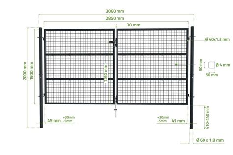 Portail grillagé 3m OLGA 300B150 GRIS Casanoov