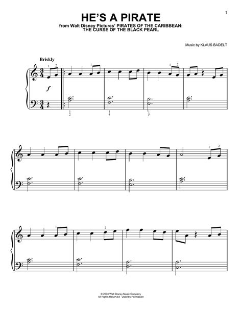 Pirates Of The Caribbean Sheet Music Piano 6