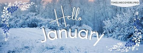 Hello January Hello Winter Snow Snow Everywhere Facebook Cover Photo