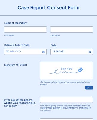 Case Report Consent Form Template Jotform