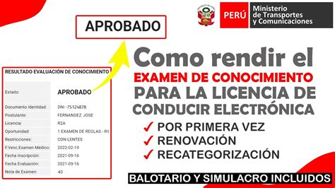 Como Dar EXAMEN DE CONOCIMIENTO Para LICENCIA CONDUCIR ELECTRONICA