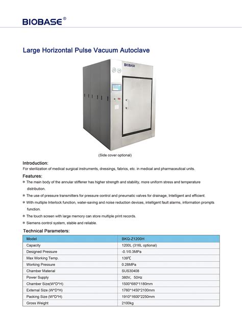 Large Horizontal Pulse Vacuum Autoclave Buy Biobase