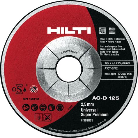 AC D SP Abrasive Cutting Disc Abrasives Hilti Malaysia