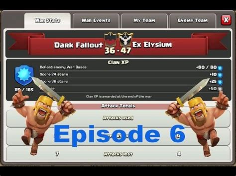 Clash Of Clans HIGH LEVEL Clan War Dark Fallout Episode 6 YouTube