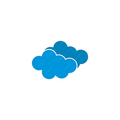 Premium Vector | Blue cloud logo vector icon design