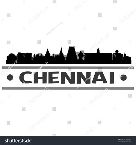 Chennai Skyline Stamp Silhouette City Vector Stock Vector (Royalty Free ...