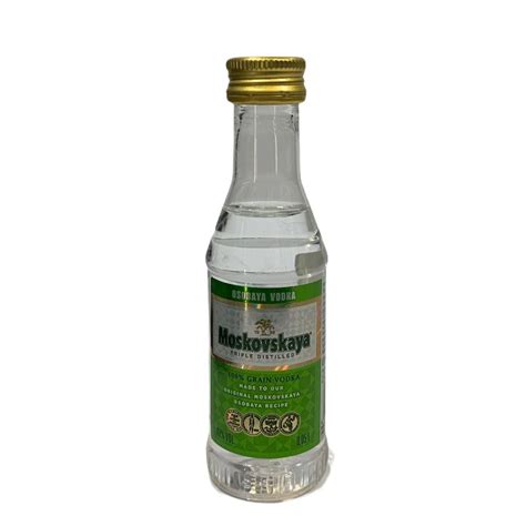 Miniatura Vodka Moskovskaya Cl Pack Botellitas