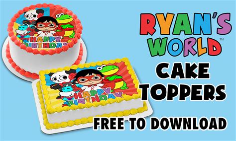 Free Ryan's World Cake Topper | Ellierosepartydesigns.com