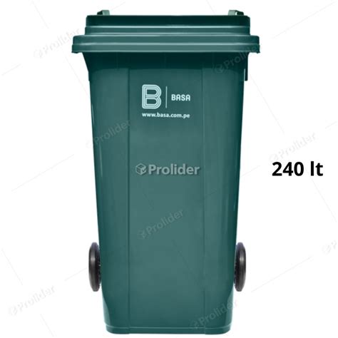 Comprar Tacho Recolector Basa Gorila 240 Litros Sin Logo Verde Ruedas