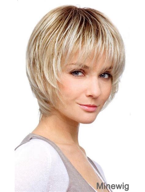 Chin Length Blonde Suitable 10 Straight Bob Wigs