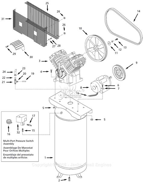 Campbell Hausfeld Compressor Parts Breakdown