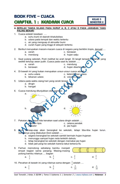 Soal Tema Kelas Cuaca Homecare